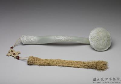 图片[2]-Jade ruyi scepter with symbols of a myriad years of happiness and longevity, Qing dynasty (1644-1911)-China Archive